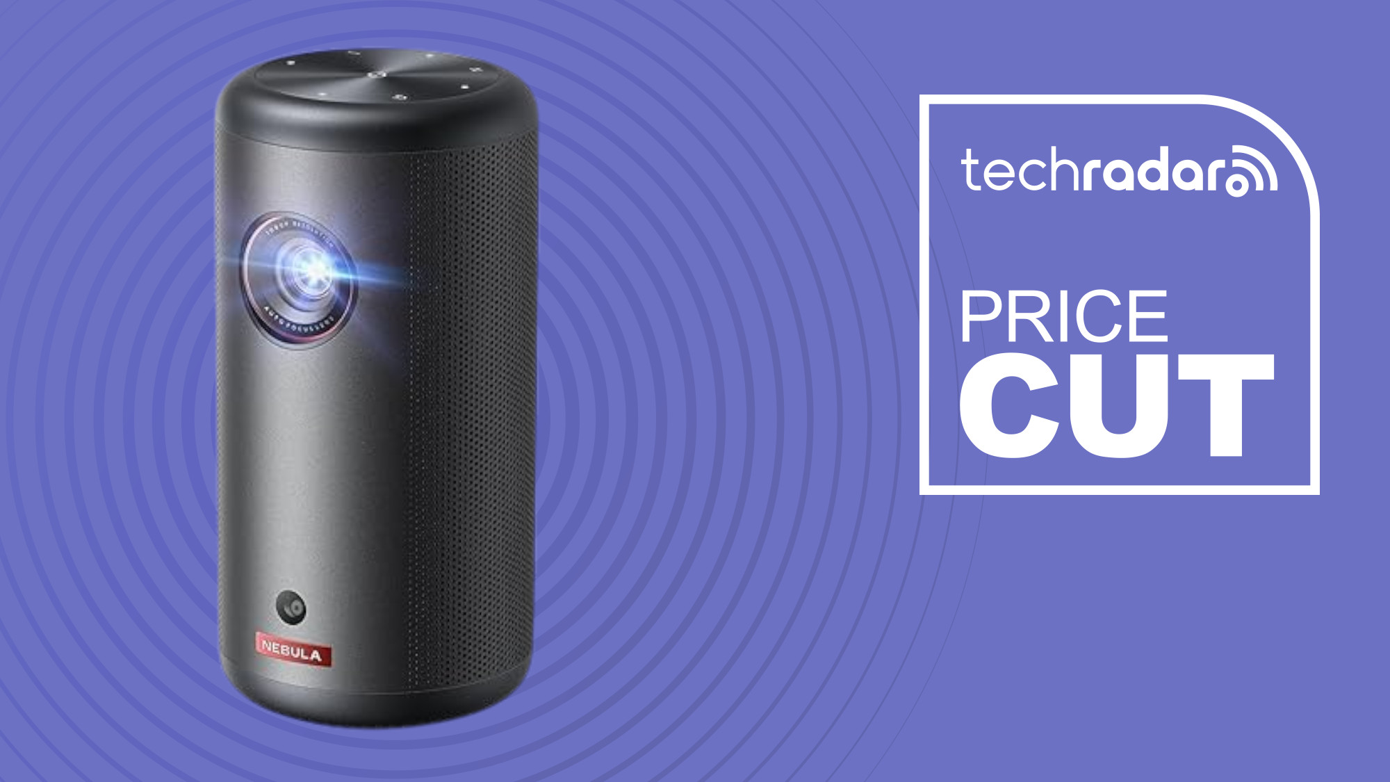 NEBULA Capsule 3 GTV Outdoor Projector, Netflix Officially Licensed, 1080P Smart Mini Projector with Wi-Fi, 2.5 hrs Battery, 120-Inch Display, Dolby Digital, Ultra Portable for Any Space