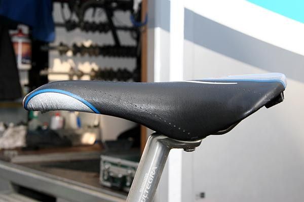 A Bontrager-branded Selle San Marco saddle.