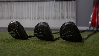 The three TaylorMade Stealth 2 fairway woods