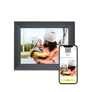 Aura Mason Luxe digital photo frame on a white background