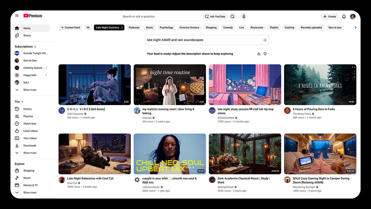 YouTube Custom Feed