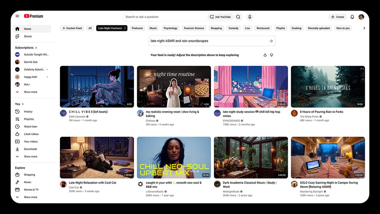 YouTube Custom Feed