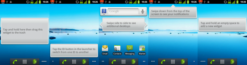 Kyocera Milano homescreens