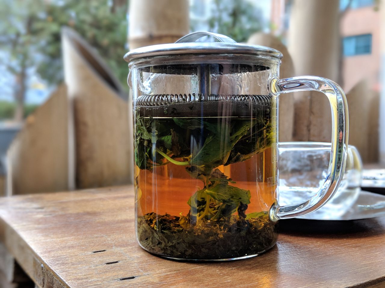Peppermint tea that looks as good as it tasted