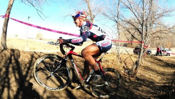 Merideth Millier (California Giant Berry) riding some off camber trail