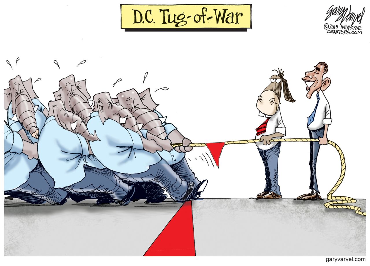 Obama cartoon D.C. Parties