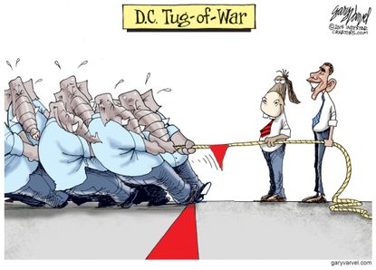 Obama cartoon D.C. Parties