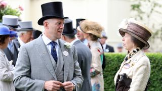 Mike Tindall and Princess Anne, Princess Royal on day one of Royal Ascot