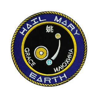 The first 400 people who register for each of the events on Andy Weir's "Project Hail Mary" virtual book tour will get an embroidered Project Hail Mary mission patch.