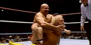 The Iron Sheik and Hulk Hogan at a WWE House Show