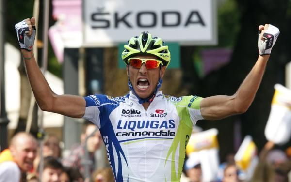 Eros Capecchi (Liquigas - Cannondale) takes the stage win
