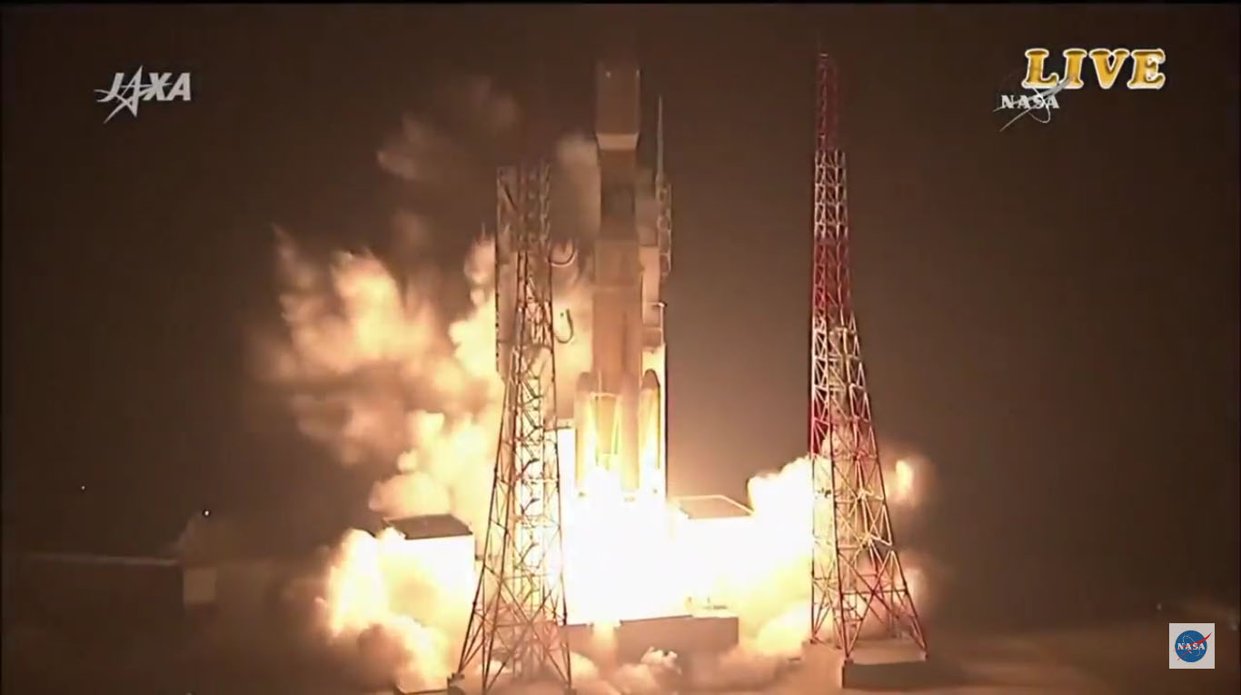 A Japanese HII-B rocket launches the unmanned Kounotori 6, or H-II Transfer Vehicle 6, toward the International Space Station on Dec. 9, 2016 from the Japan Aerospace Exploration Agency&#039;s Tanegashima Space Center. The spacecraft will arrive at the space s