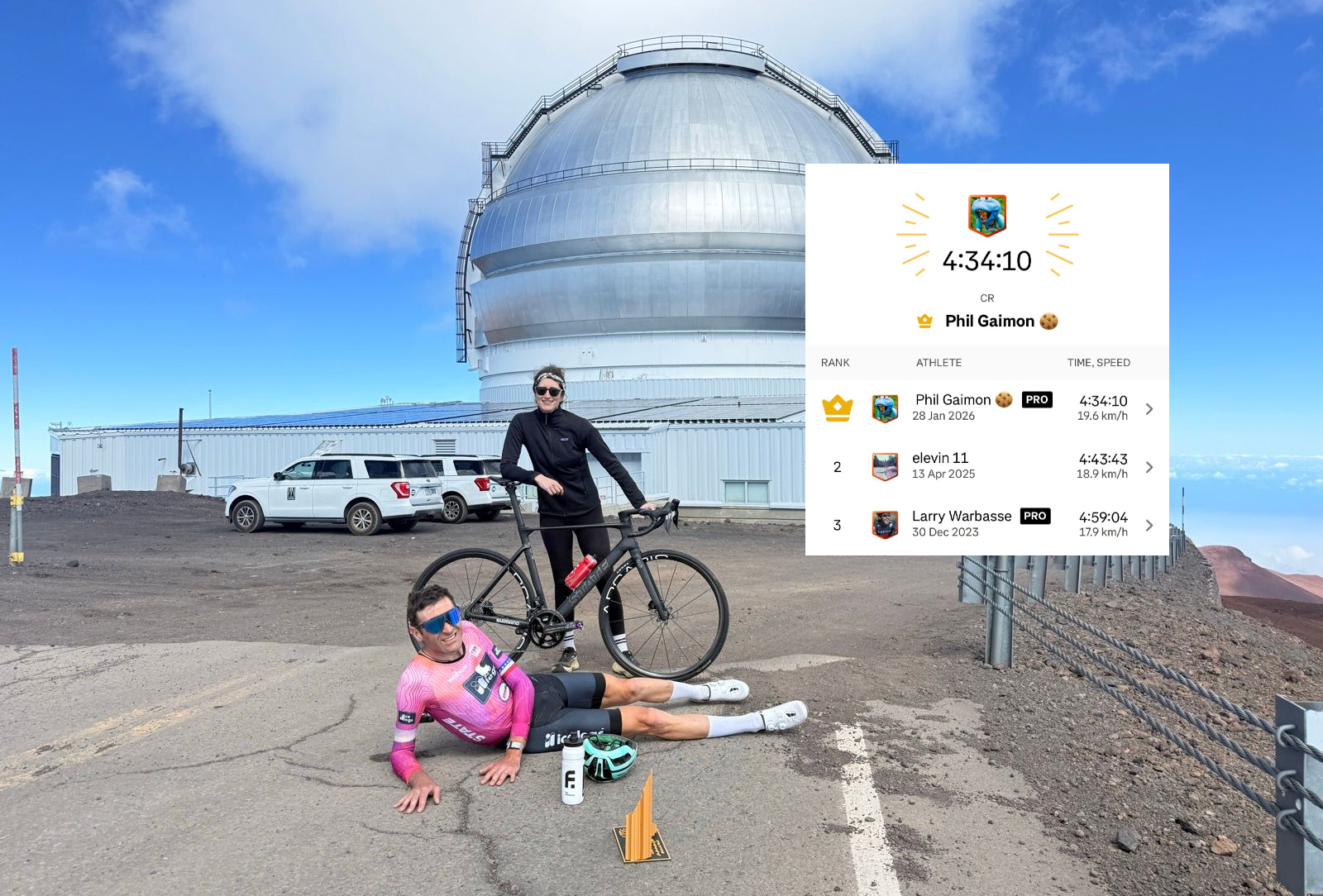 Phil Gaimon at the top of Mauna Kea