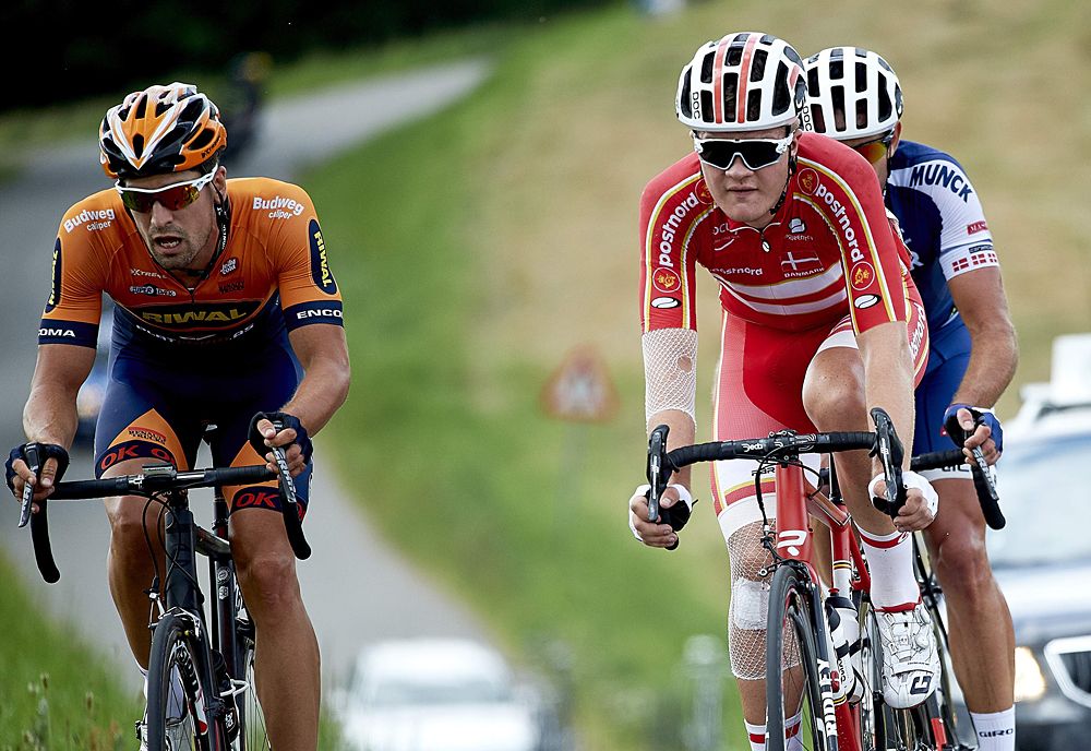 The breakaway during stage 2 at the Tour of Denmark