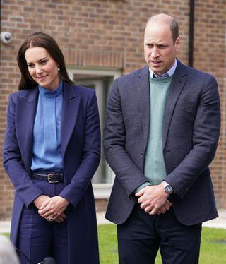 Prince William, Duke of Cambridge and Catherine, Duchess of Cambridge during a visit to the Wheatley Group in Glasgow