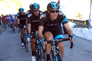 Dario Cataldo leads on stage three of the 2013 Tour of Catalonia