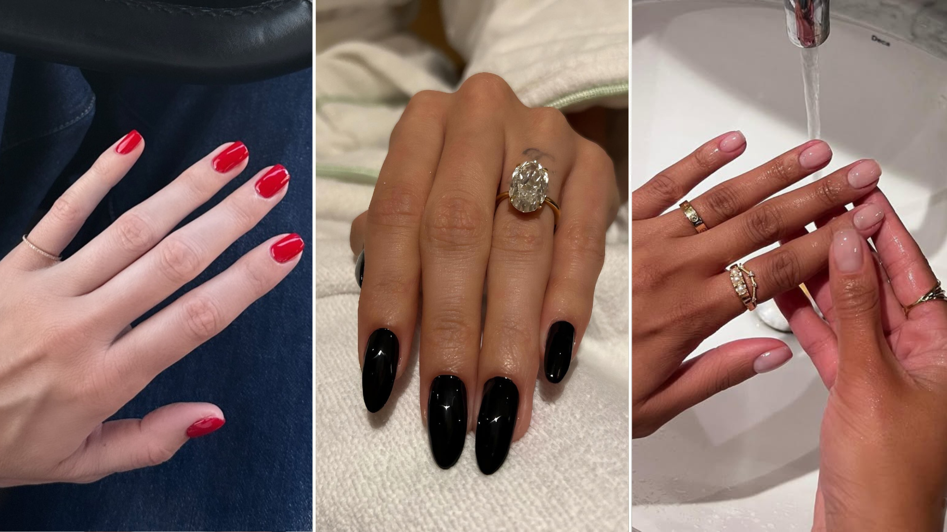 Photo of Kendall Jenner, Hailey Bieber, and Iram Shelton wearing OPI nail polish