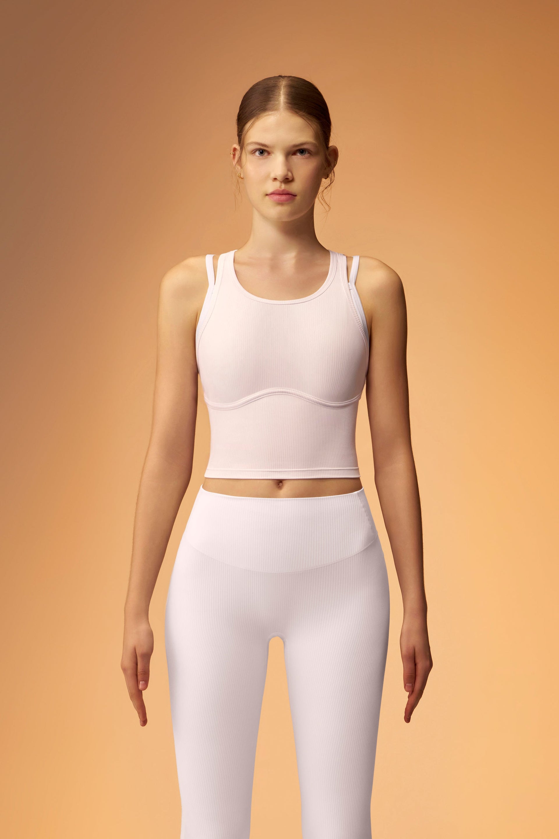 Butterease&amp;trade; Layered Longline Bra - White / Xs