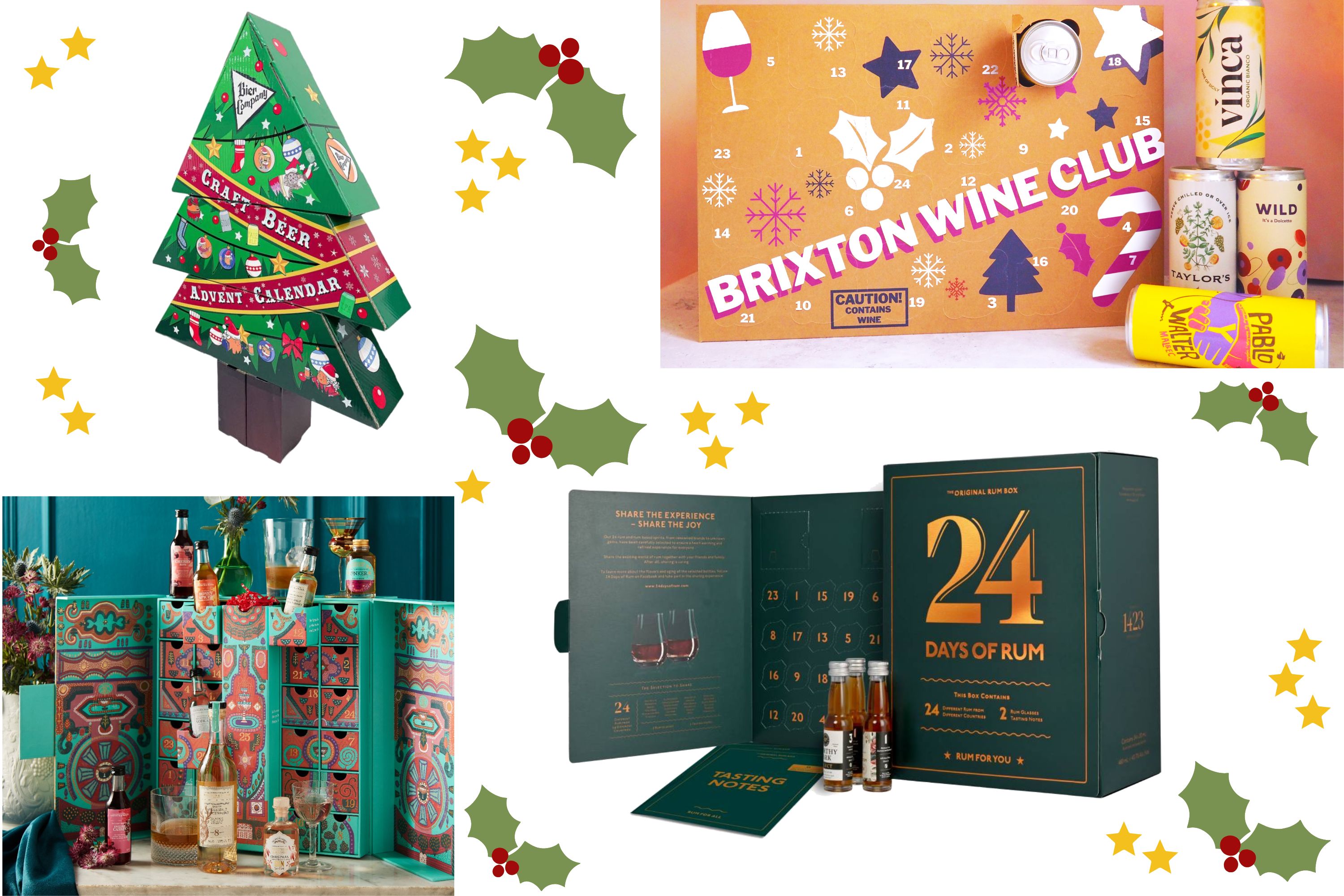 Adult advent calendar, liquor advent calendar, Christmas countdown down