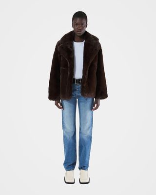 Brown furry coat
