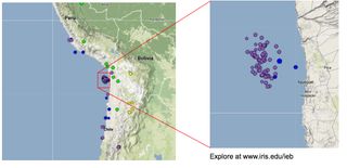 An earthquake sequence in March that preceded the April 1 Chile earthquake.