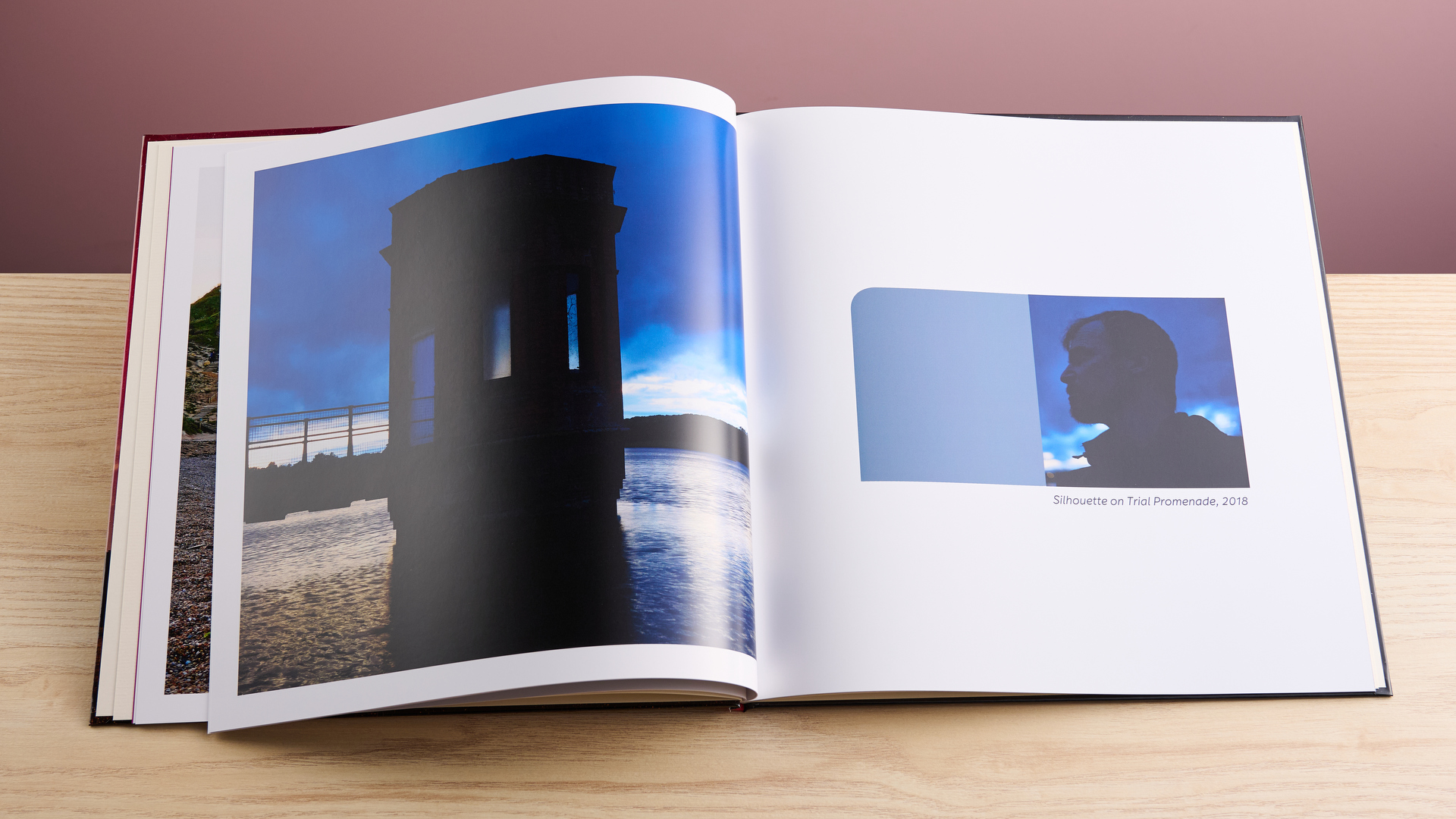 Picture of monument and man looking into the distance in Cewe photo book