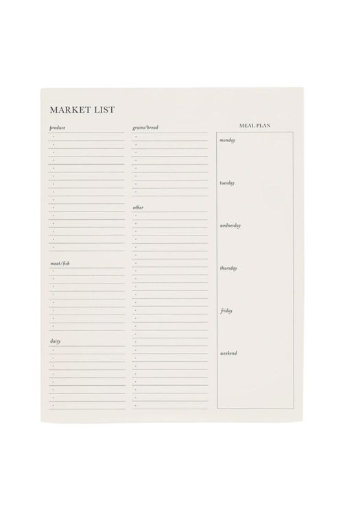 Sugar Paper Market List Pad