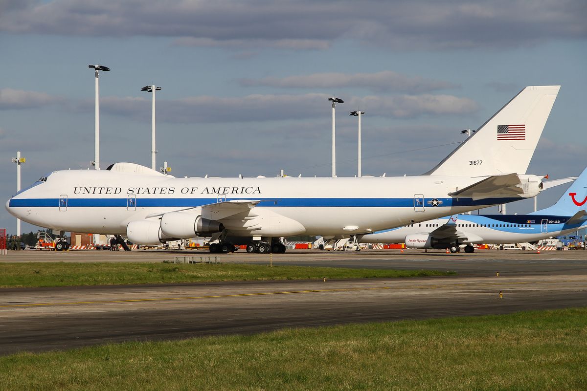 The modified Boeing 747 known as the &quot;doomsday plane&quot; was built to withstand nuclear war.