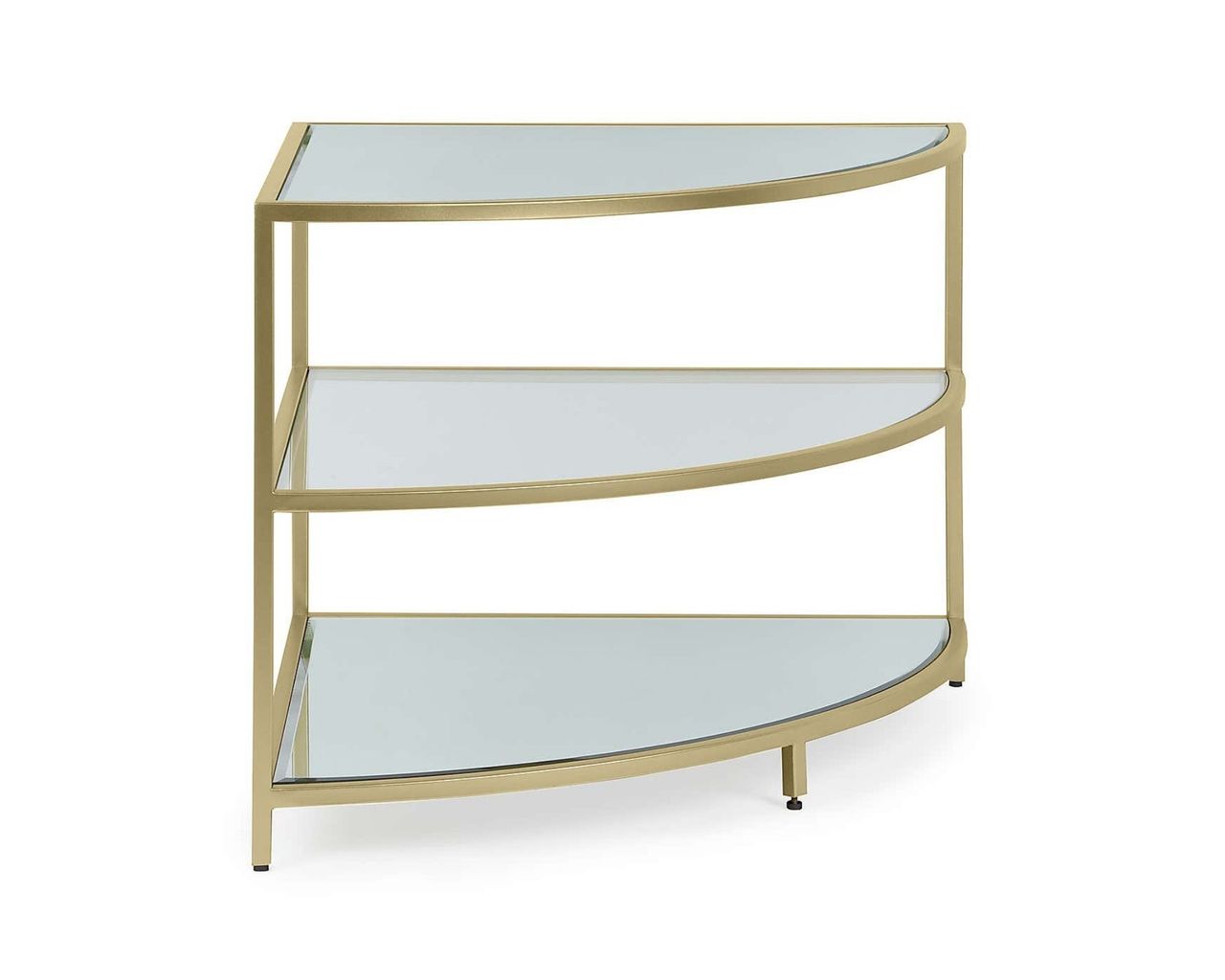 Dunelm Claudia Gold Effect Corner TV Stand