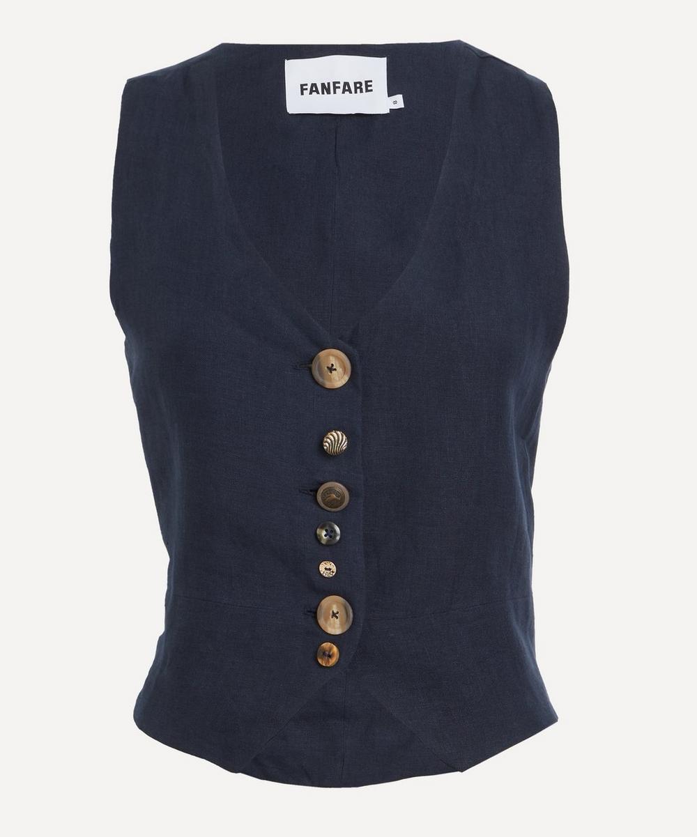 Daphne Linen Waistcoat