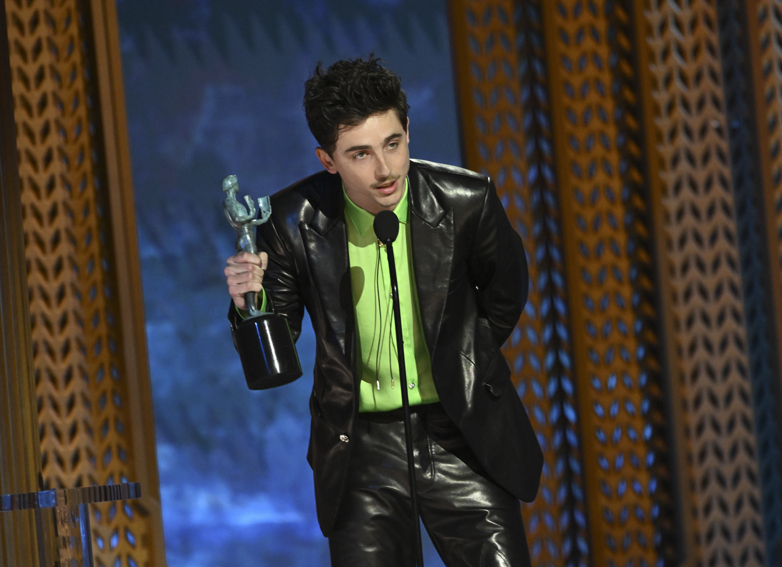 Timoth&amp;eacute;e Chalamet at the 31st Screen Actors Guild Awards held at Shrine Auditorium and Expo Hall on February 23, 2025 in Los Angeles, California. (Photo by Michael Buckner/Variety via Getty Images)