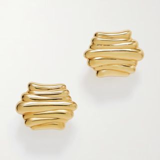 Khaite Crema gold-plated earrings