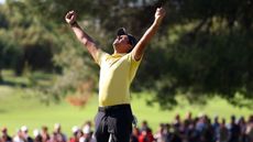 Yurav Premlall celebrates winning the Estrella Damm Catalunya Championship