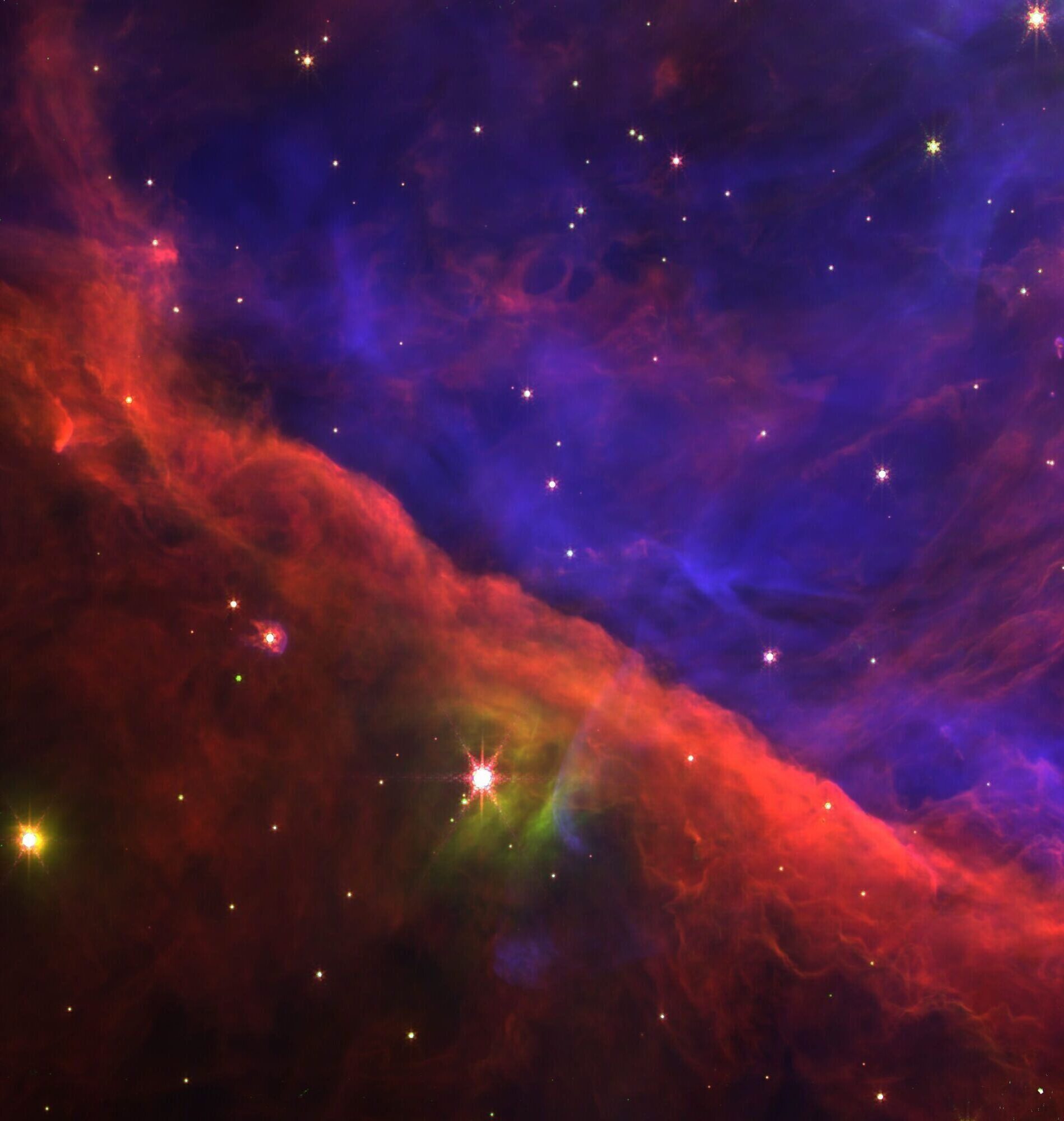 colorful clouds of gas in space