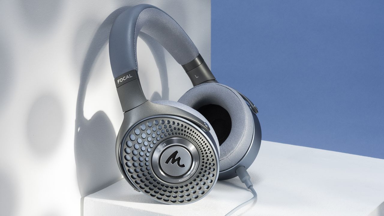 Three Focal headphones in various settings.