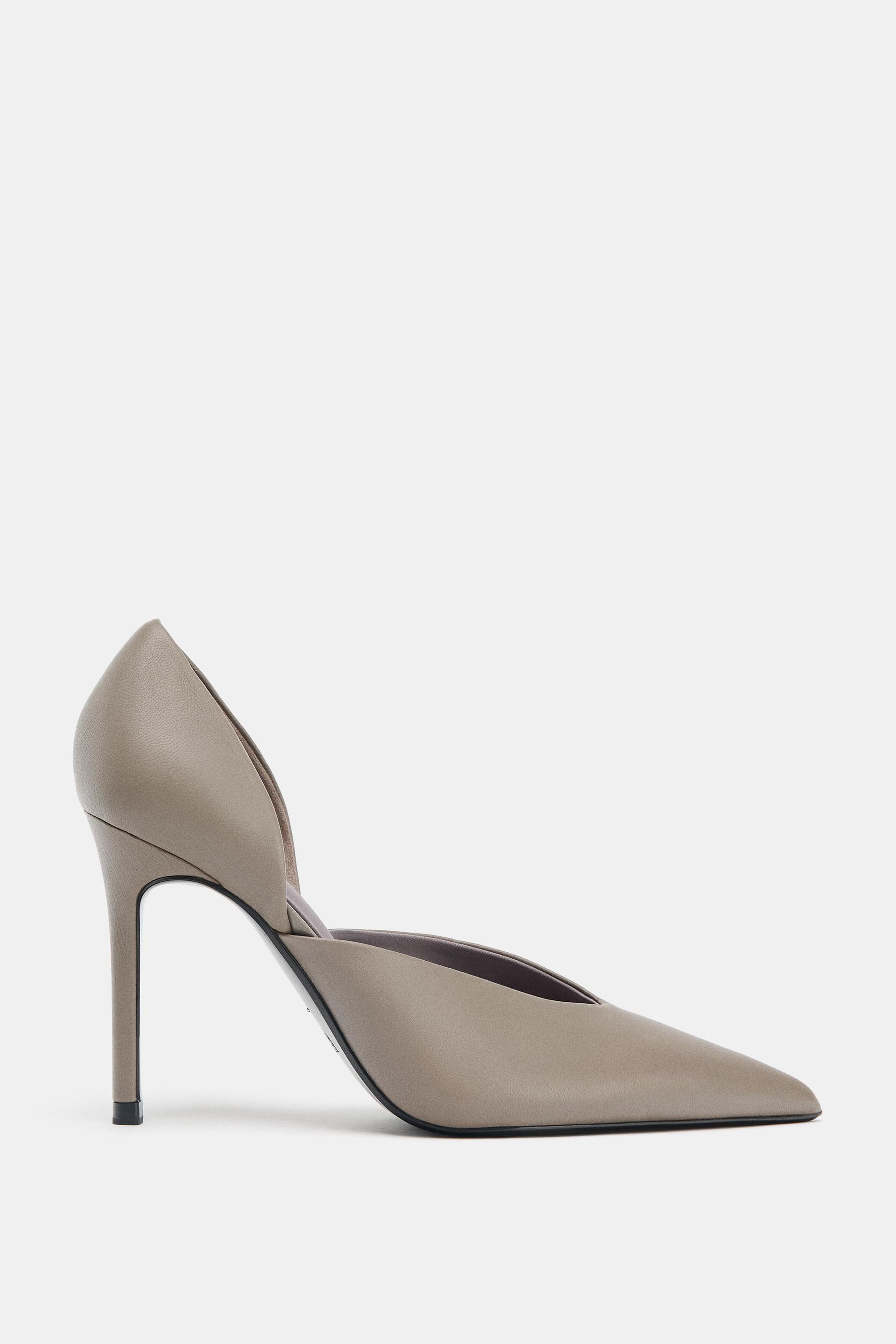 High Heeled Leather Shoes