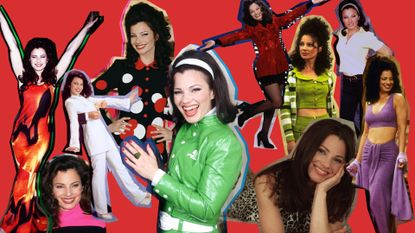 Collage of Fran Drescher as Fran Fine in the Nanny