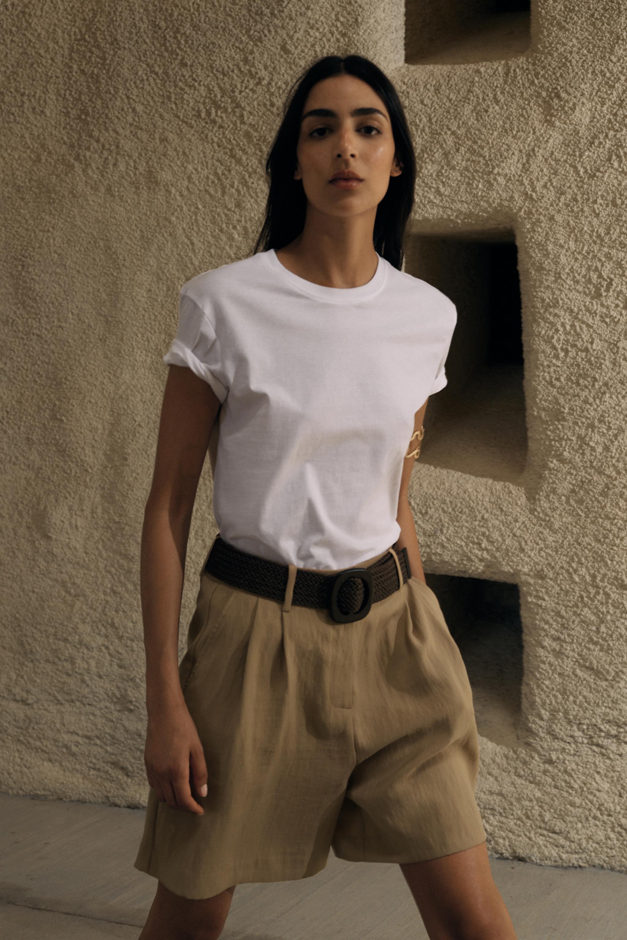 Pleated Belt Shorts