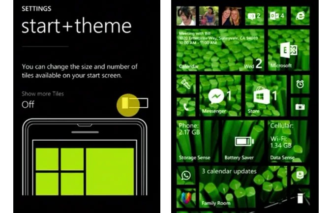 Customizeable Start Screen
