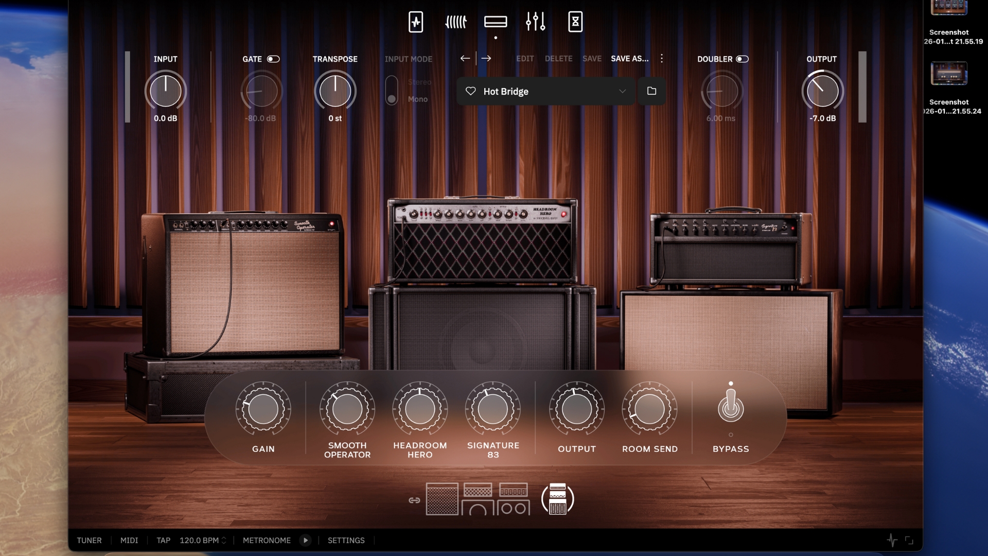 A screenshot of the amps from the Neural DSP Archetype John Mayer X guitar plugin