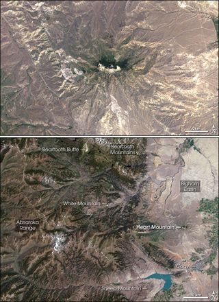Remnants of the Heart Mountain landslide are spread across 1,300 square miles (3,400 square kilometers) in Wyoming.