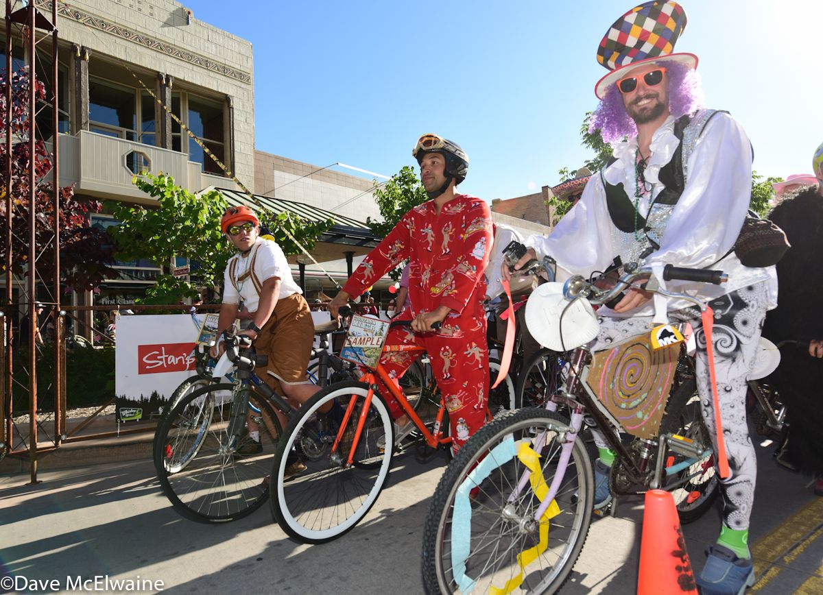 The Grand Junction Off-Road weekend included a costumed "Klunker" race on Main Street