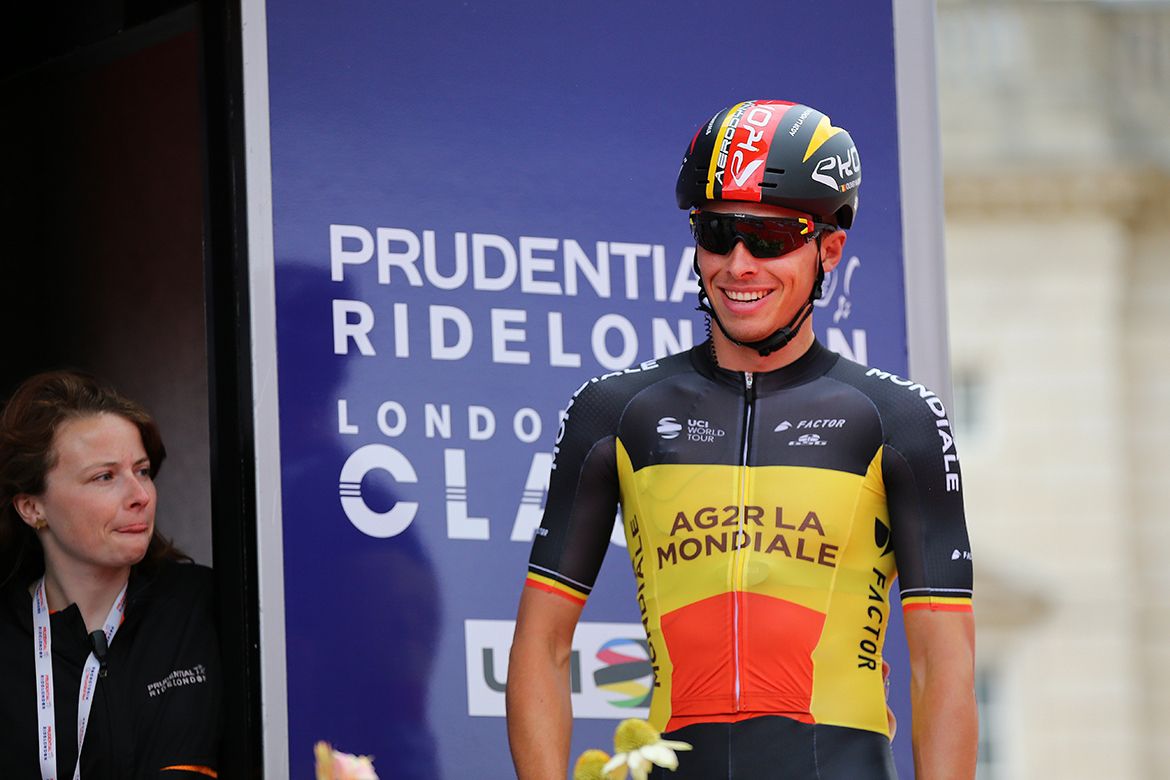 Oliver Naesen prior to the RideLondon Classic