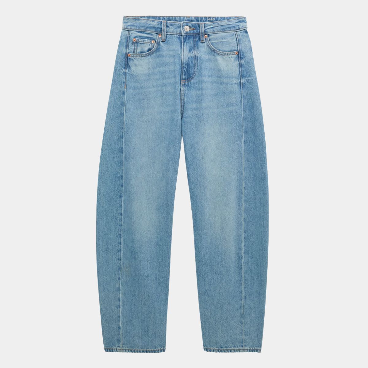 M&amp;amp;S, Mid Rise Barrel Jeans