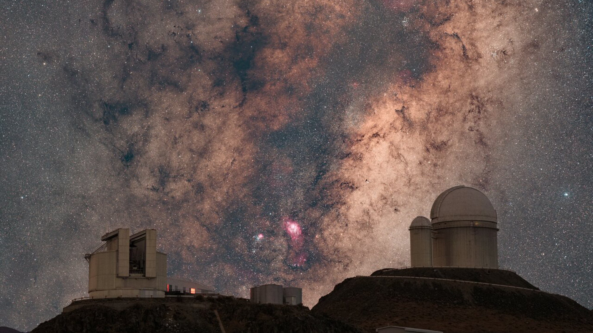 The Milky Way over the La Silla Observatory.