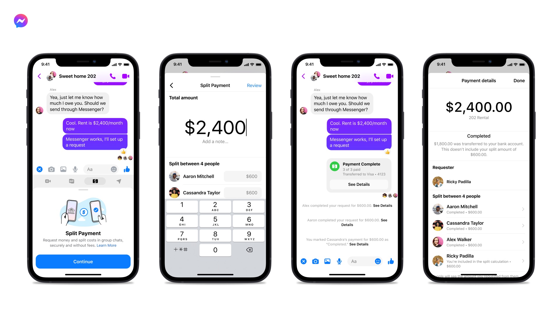 Facebook Messenger Split Payment feature demoed