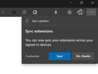 Edge Canary Extension Syncing
