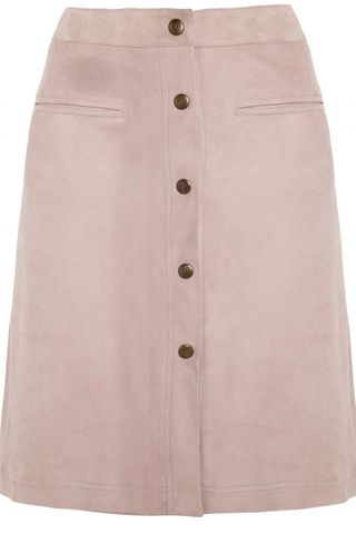 Adam Lippes Pink Suede Skirt