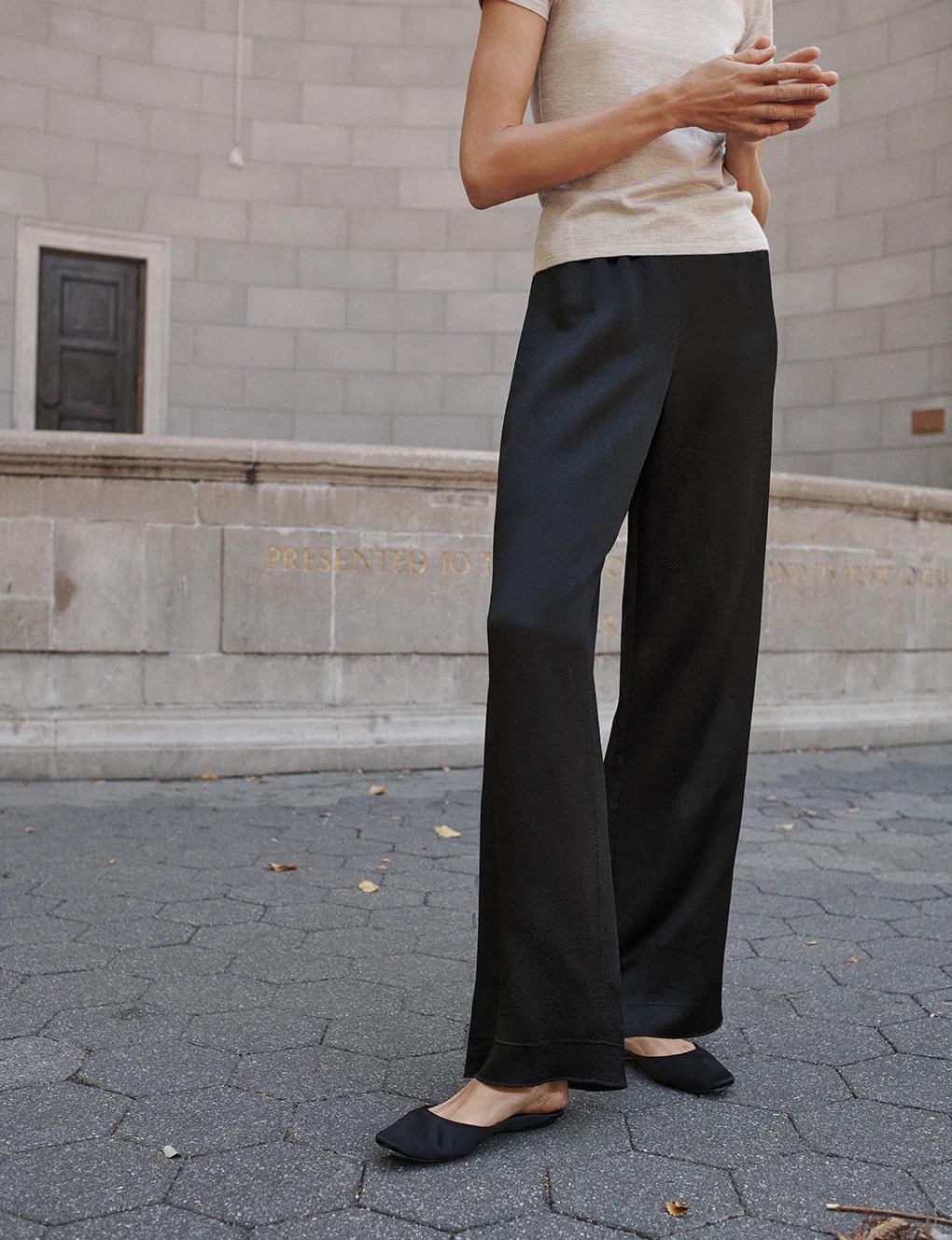 Attersee, The Relaxed Pant in Hammered Satin