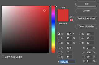 Photoshop colour swatch tool